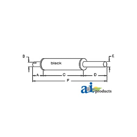 A & I Products Muffler 34.5" x4" x4" A-508825M94